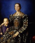 Agnolo Bronzino Portrait of Eleanor of Toledo and Her Son France oil painting artist